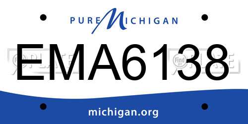 EMA6138 Michigan License Plate
