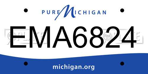EMA6824 Michigan License Plate