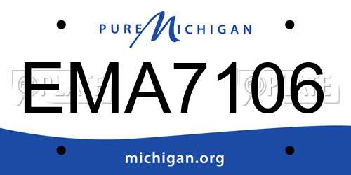 EMA7106 Michigan License Plate