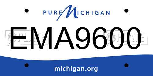 EMA9600 Michigan License Plate