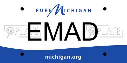 EMAD Michigan License Plate