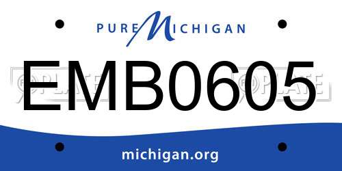 EMB0605 Michigan License Plate