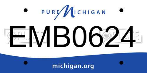 EMB0624 Michigan License Plate