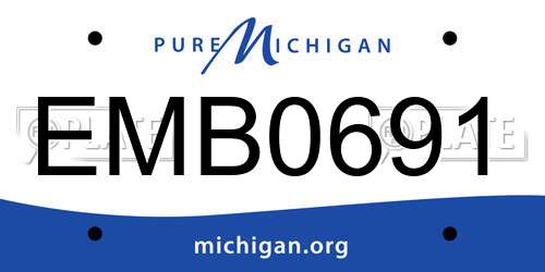EMB0691 Michigan License Plate