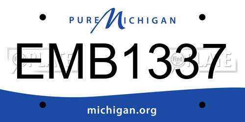 EMB1337 Michigan License Plate