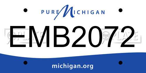 EMB2072 Michigan License Plate