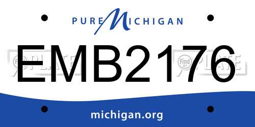 EMB2176 Michigan License Plate