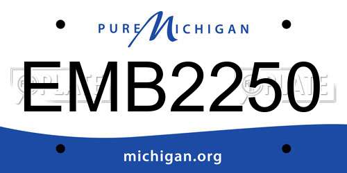 EMB2250 Michigan License Plate