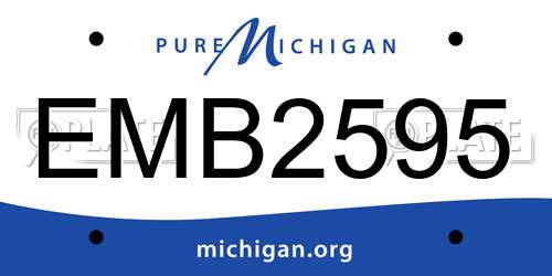 EMB2595 Michigan License Plate