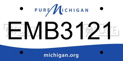 EMB3121 Michigan License Plate