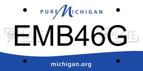 EMB46G Michigan License Plate