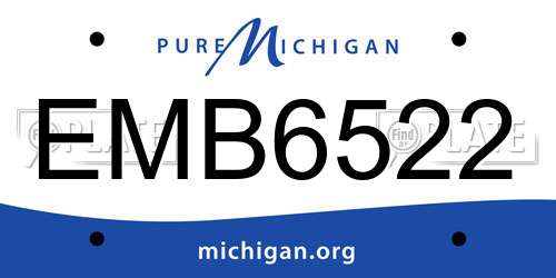 EMB6522 Michigan License Plate