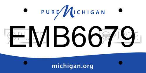 EMB6679 Michigan License Plate