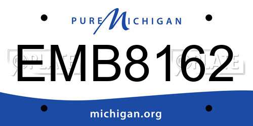 EMB8162 Michigan License Plate
