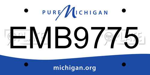 EMB9775 Michigan License Plate