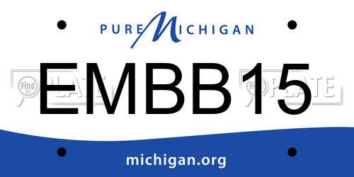 EMBB15 Michigan License Plate