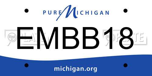 EMBB18 Michigan License Plate
