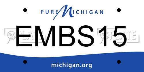 EMBS15 Michigan License Plate