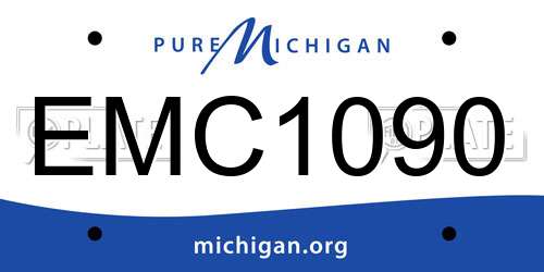 EMC1090 Michigan License Plate