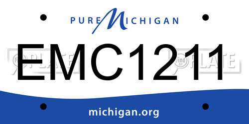 EMC1211 Michigan License Plate
