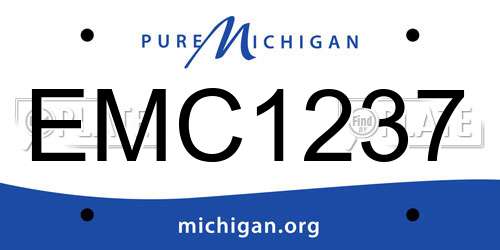 EMC1237 Michigan License Plate