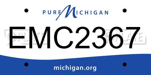 EMC2367 Michigan License Plate