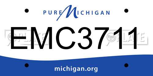 EMC3711 Michigan License Plate
