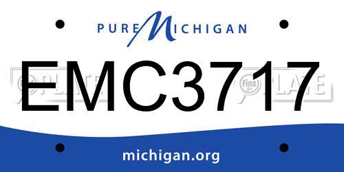 EMC3717 Michigan License Plate