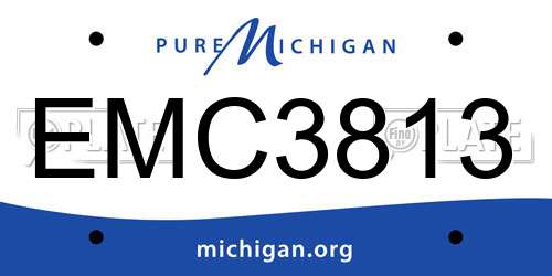 EMC3813 Michigan License Plate