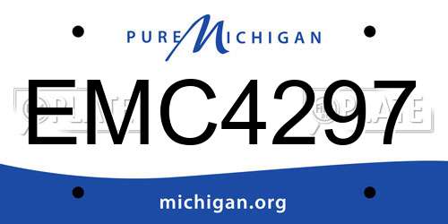 EMC4297 Michigan License Plate