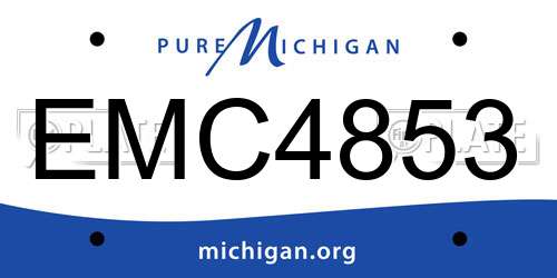 EMC4853 Michigan License Plate
