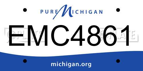 EMC4861 Michigan License Plate