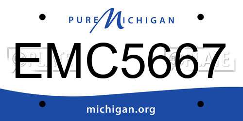 EMC5667 Michigan License Plate