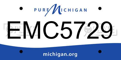 EMC5729 Michigan License Plate