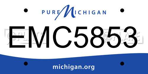EMC5853 Michigan License Plate