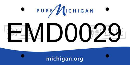 EMD0029 Michigan License Plate