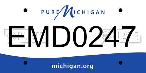 EMD0247 Michigan License Plate