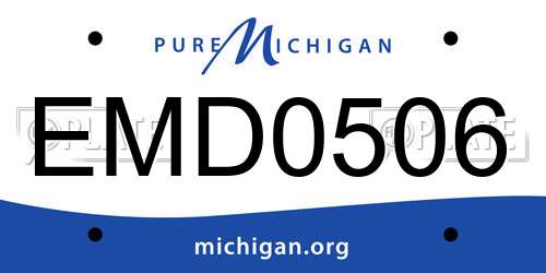 EMD0506 Michigan License Plate