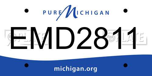 EMD2811 Michigan License Plate