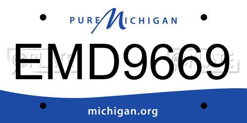 EMD9669 Michigan License Plate