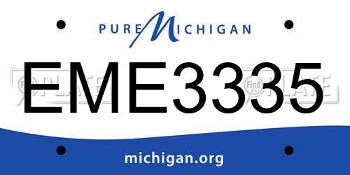 EME3335 Michigan License Plate