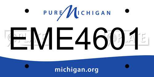 EME4601 Michigan License Plate
