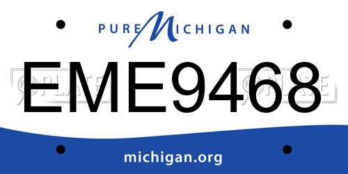 EME9468 Michigan License Plate