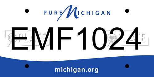 EMF1024 Michigan License Plate