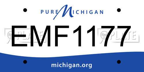EMF1177 Michigan License Plate
