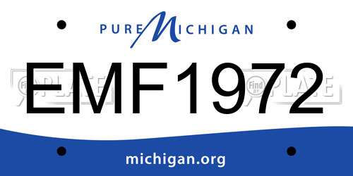 EMF1972 Michigan License Plate