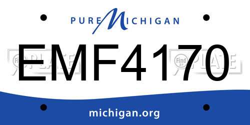 EMF4170 Michigan License Plate