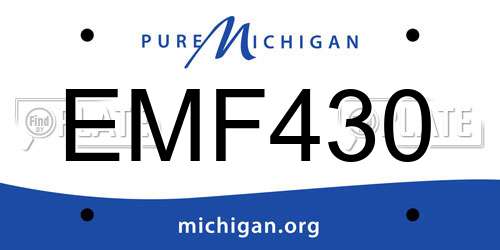 EMF430 Michigan License Plate