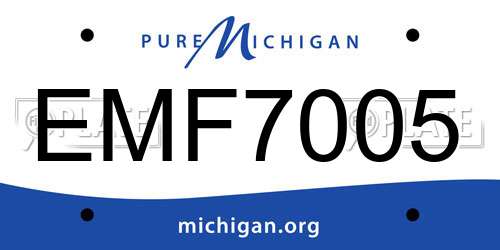 EMF7005 Michigan License Plate
