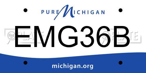 EMG36B Michigan License Plate